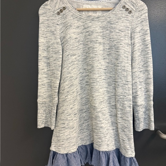 Saturday Sunday (Anthropologie) XS mint EUC cond Elegant Heathered Top w denim - Picture 2 of 14